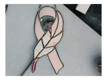 Cancer Ribbons with feathers