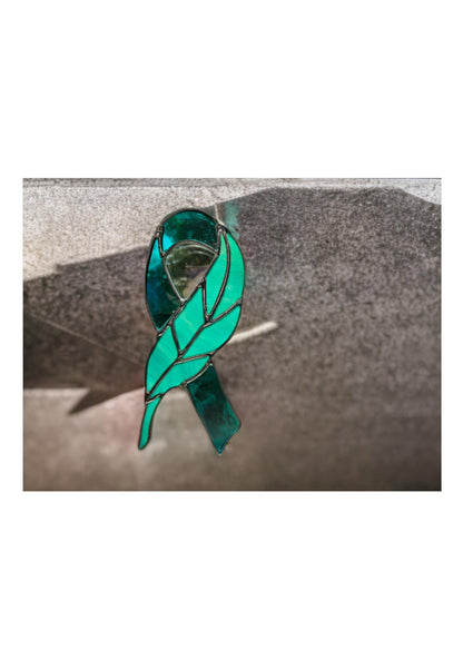 Cancer Ribbons with feathers